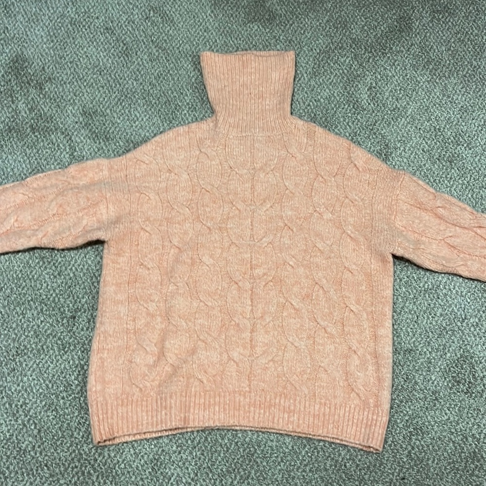 Bershka Roll Neck Cable Knitted Sweater